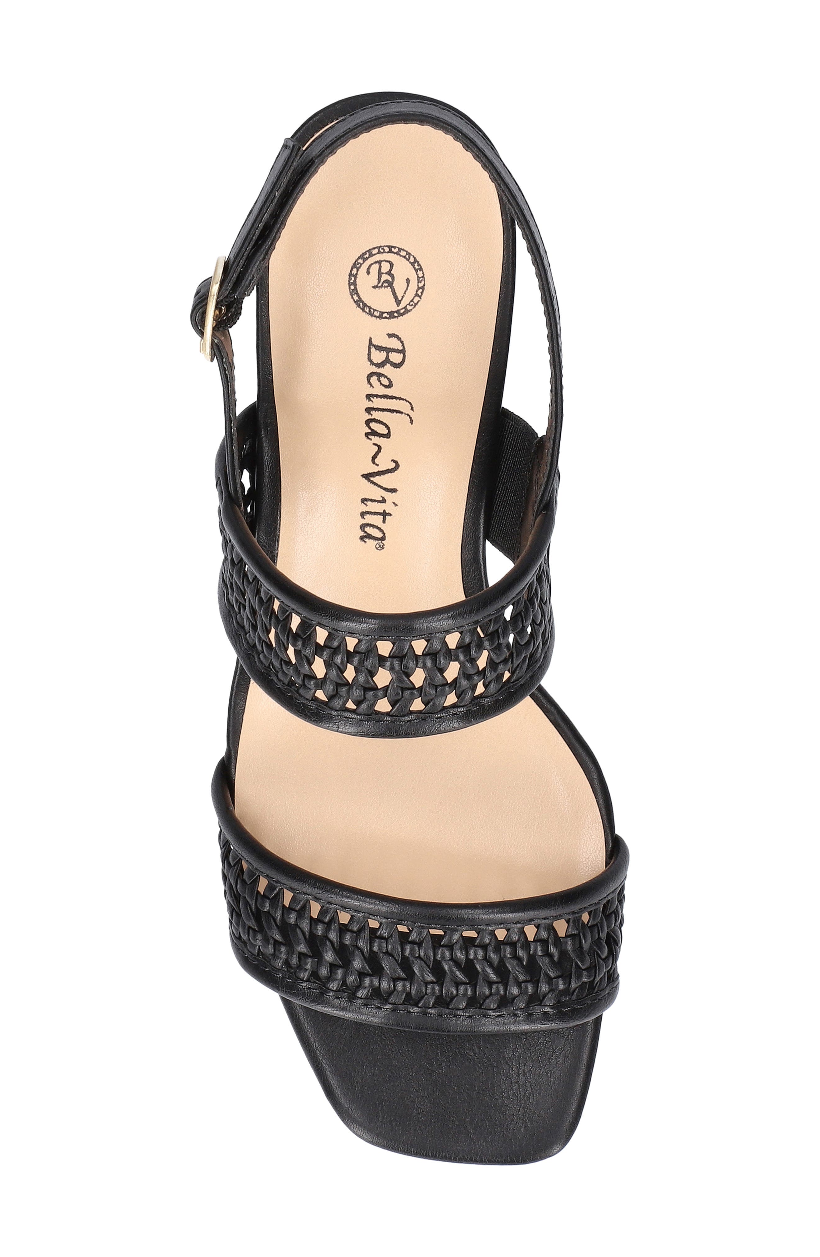 Bella Vita Xannon Block Heel Slingback Sandal, Alternate, color, Black