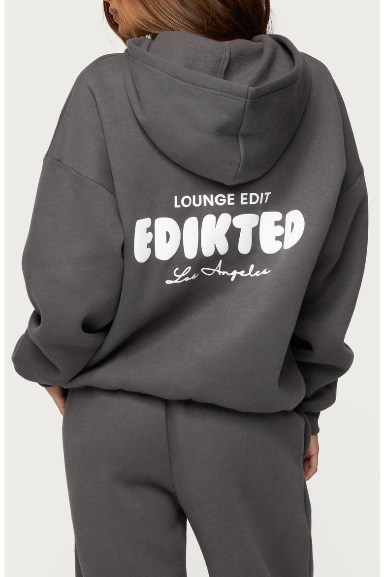 Lounge Edit Logo Graphic Hoodie, Alternate, color, DARK-GRAY