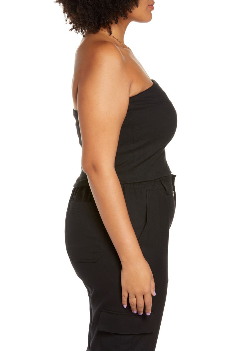 BP. Ribbed Organic Cotton Blend Tube Top, Alternate, color,