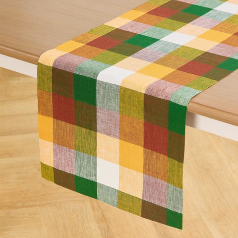 Linen Table Runner - Buffalo Check