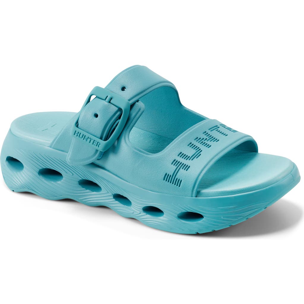 Hunter Greta Slide Sandal In Blue