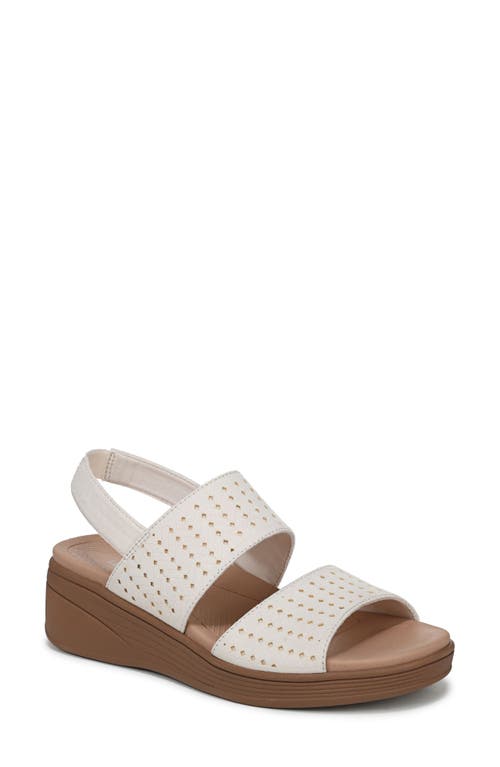 Bzees Women's Festive Washable Slingback Wedge Sandals In Eggnog