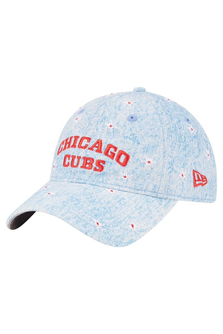 Women's New Era  Light Blue Chicago Cubs Daisy All Over 9TWENTY Adjustable Hat, Alternate, color, Light Blue