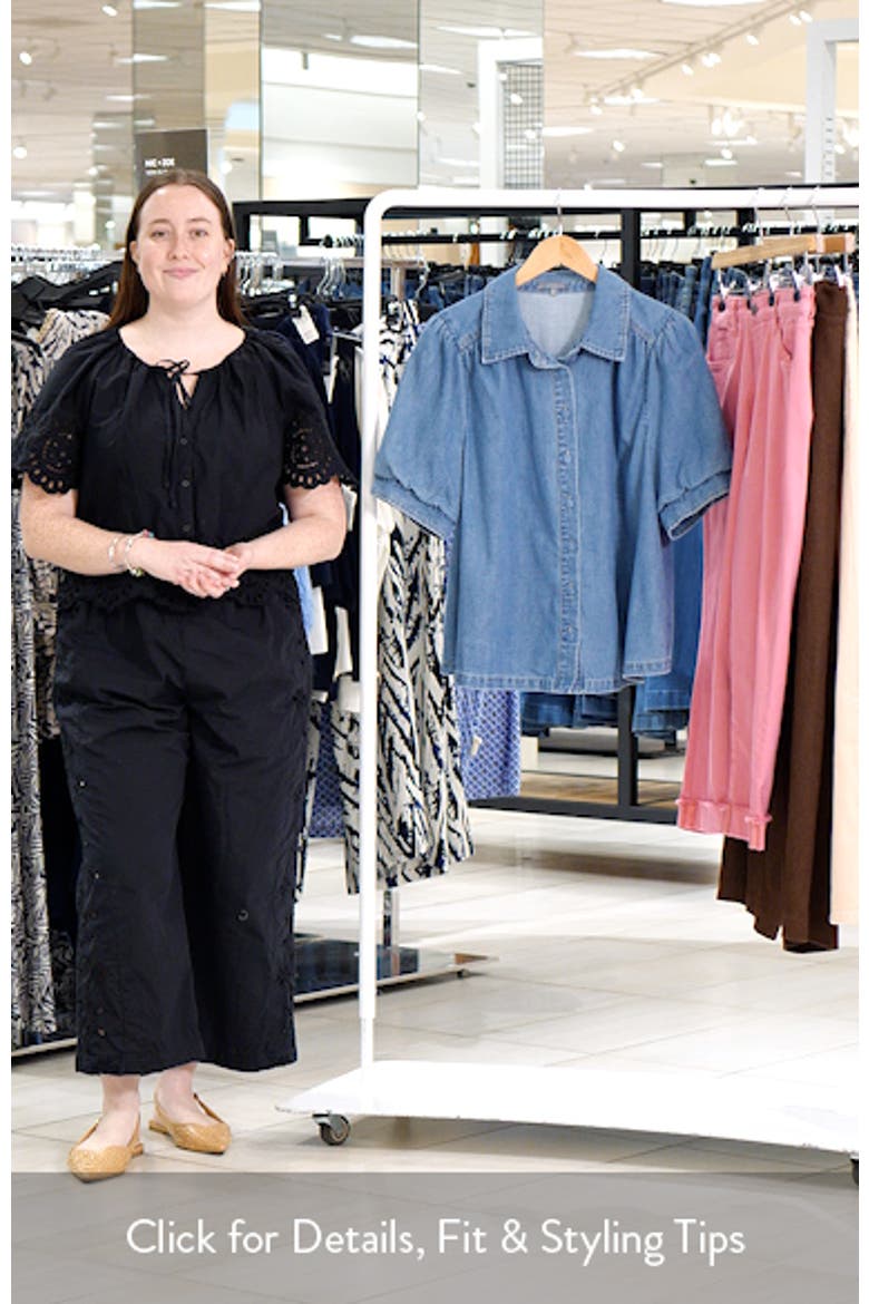 Puff Sleeve Denim Shirt video