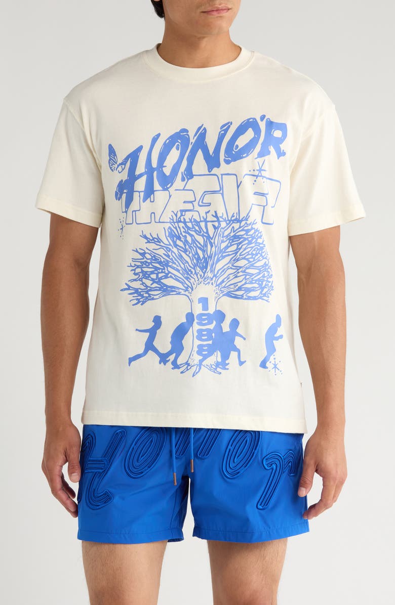 HONOR THE GIFT Family Tree Graphic T-Shirt, Main, color, Bone