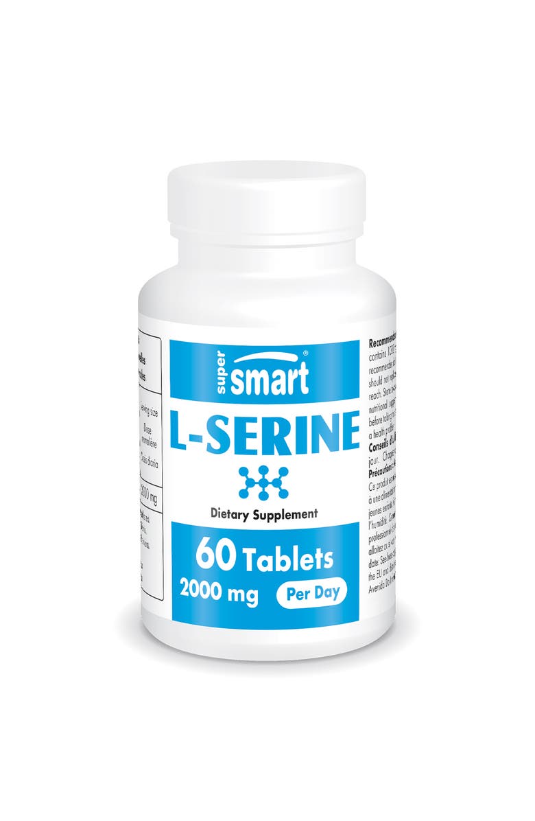 SuperSmart L-Serine Supplement 2000mg, Main, color, NO COLOR