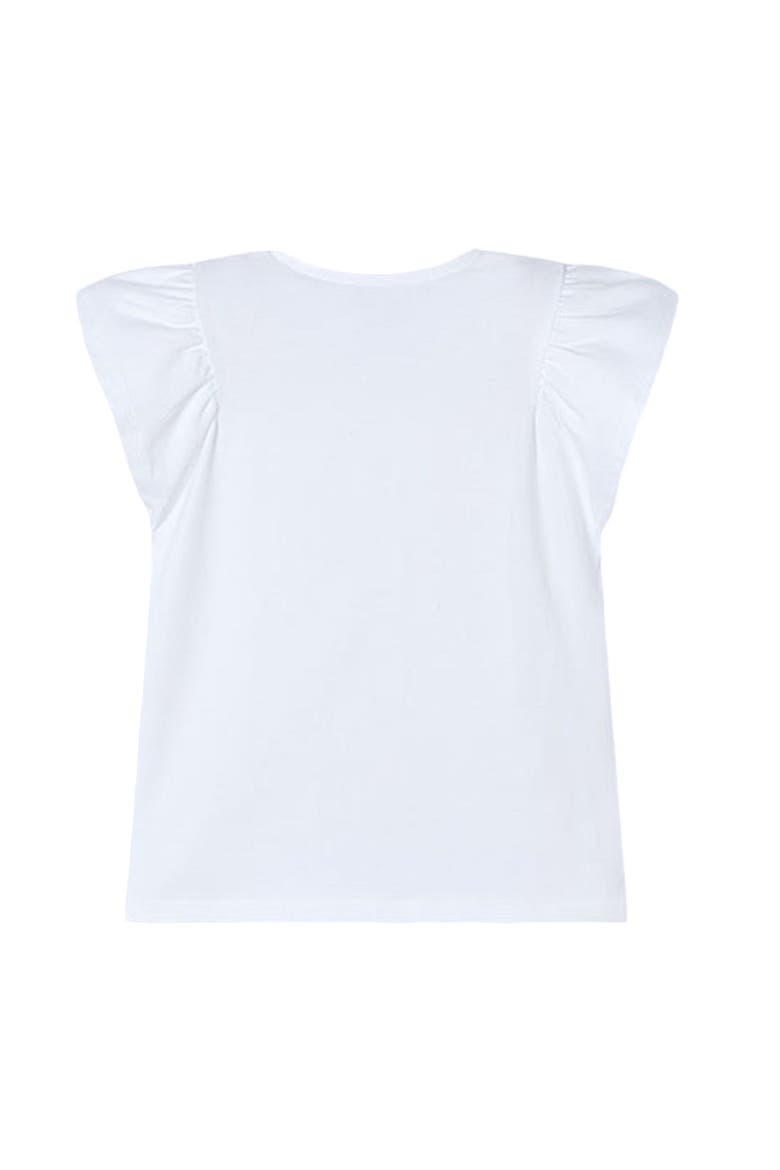 Floral Detail T-Shirt, Alternate, color, Ivory