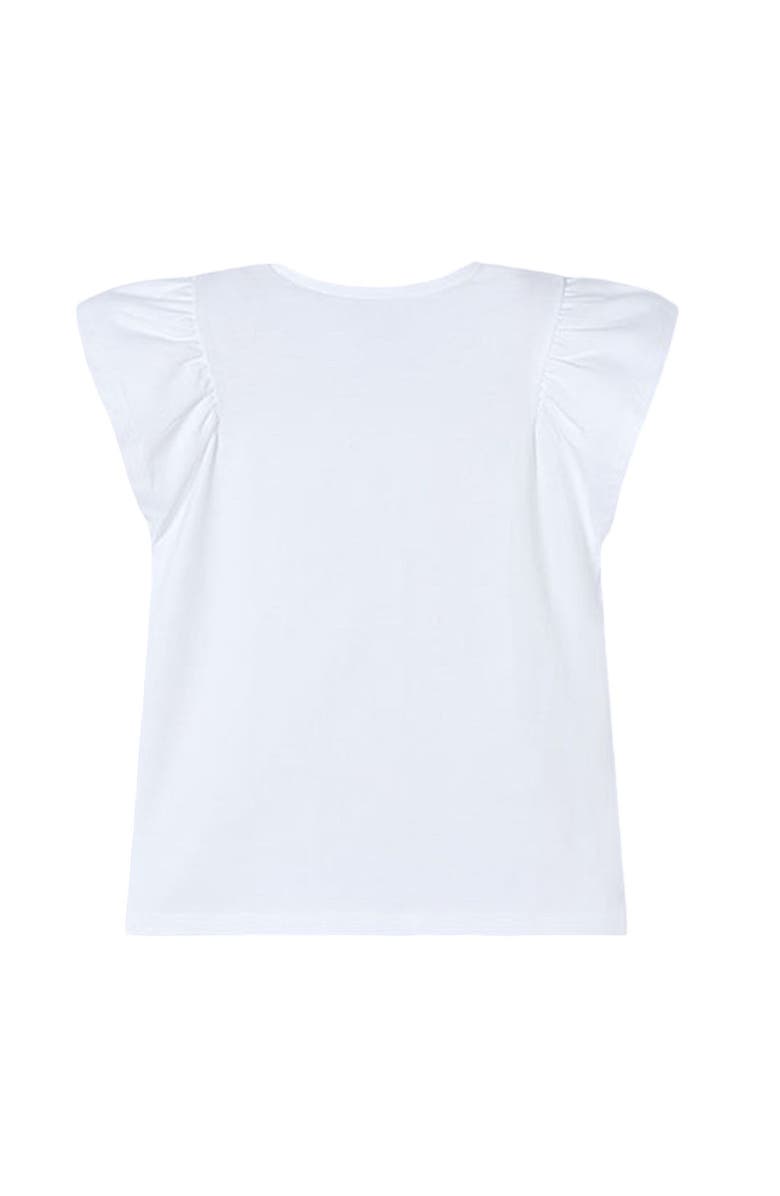 Mayoral Floral Detail T-Shirt, Alternate, color, Ivory