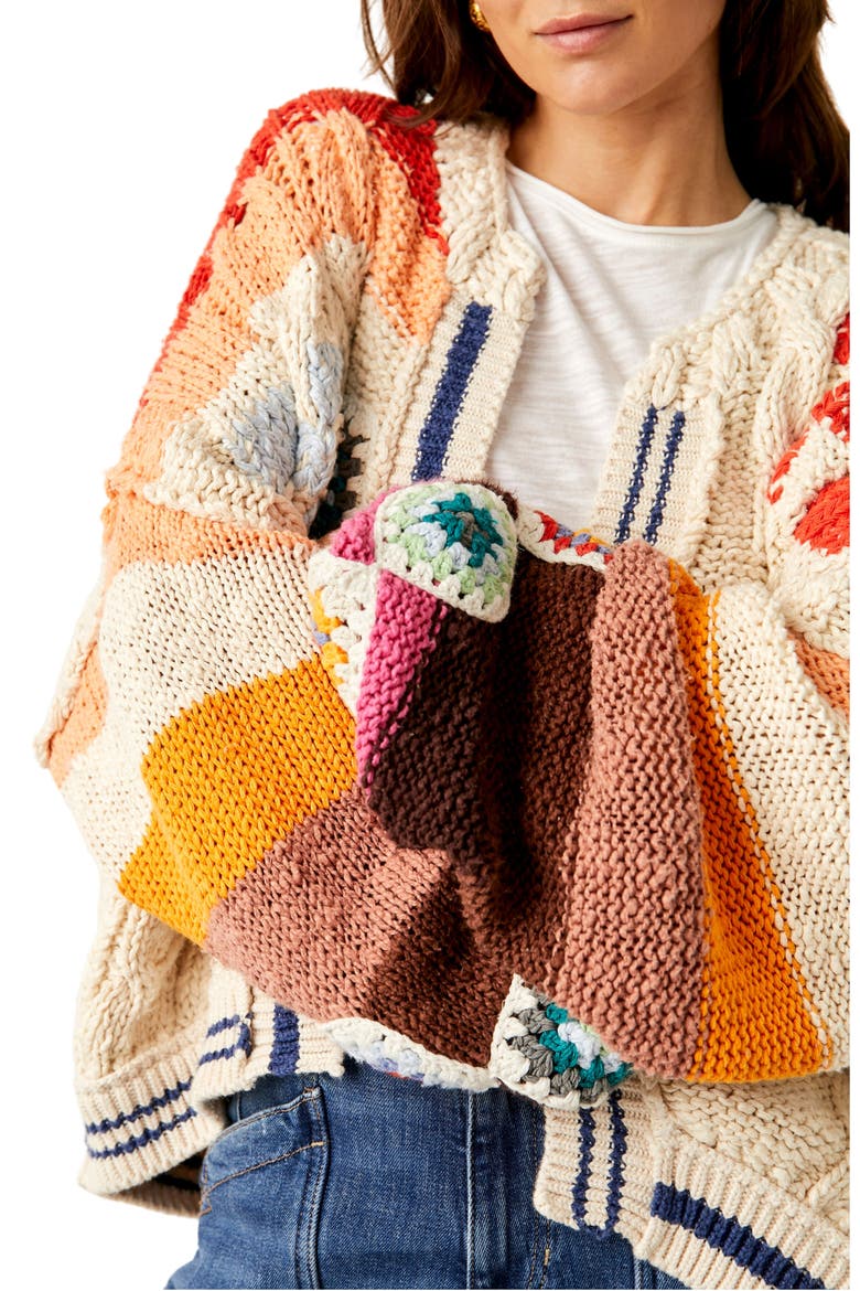 Clear Skies Cardigan, Alternate, color, CREAM COMBO