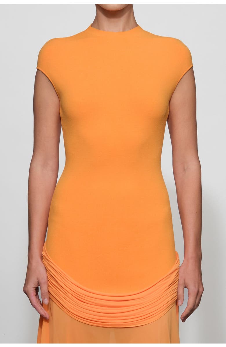 Et Ochs Nola Knit Combo Dress, Alternate, color, Tangerine