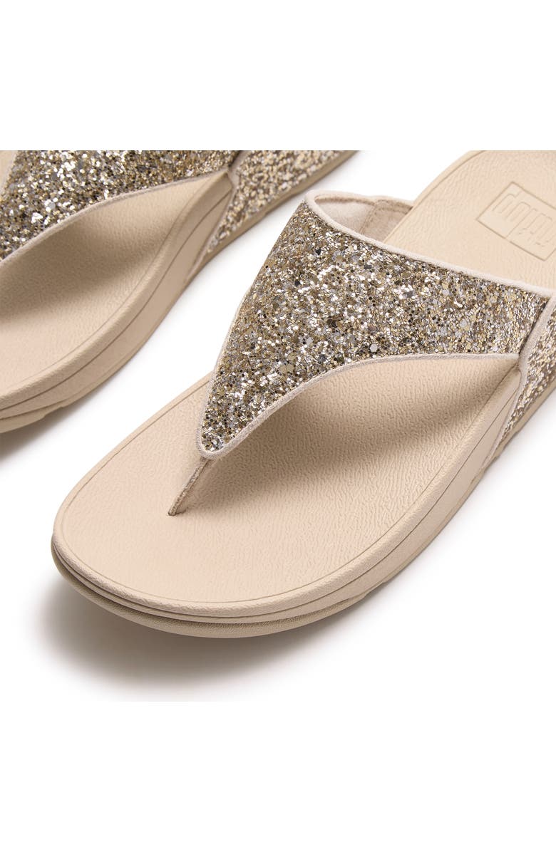 FitFlop Lulu Multi Glitter TP Sandal, Alternate, color, Platino/Silver