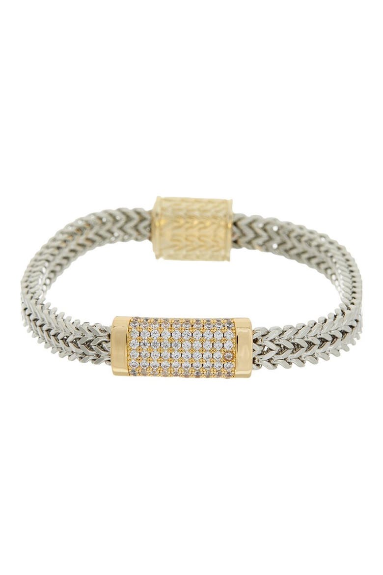 Cubic Zirconia Chain Bracelet, Main, color, TWO TONE 1100