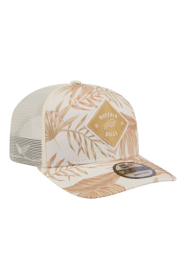 Men's New Era  Tan Buffalo Bills Tonal Palm COOLERA 9SEVENTY Adjustable Trucker Hat, Alternate, color, Tan