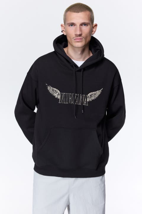 Loose Fit Printed Hoodie