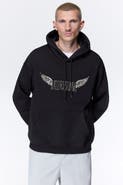 H&M Loose Fit Printed Hoodie