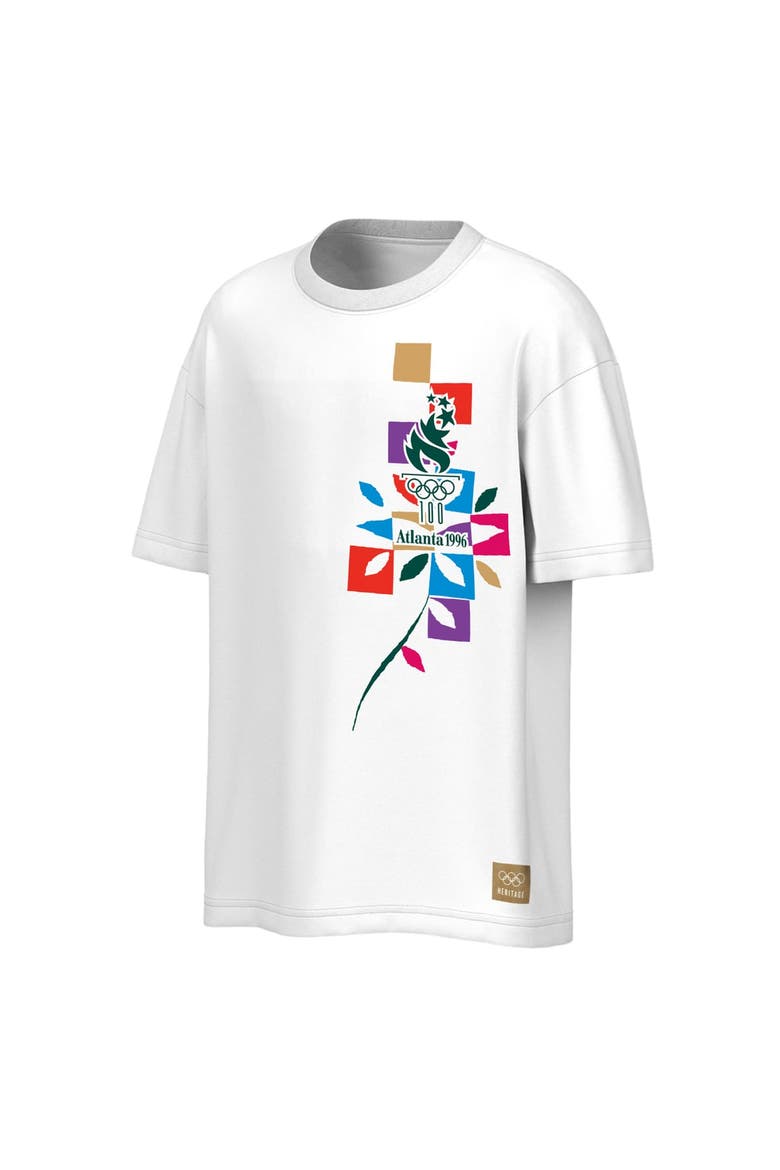 Men's Outerstuff  White Atlanta 1996 Summer Olympics Retro Laurel T-Shirt, Alternate, color, White