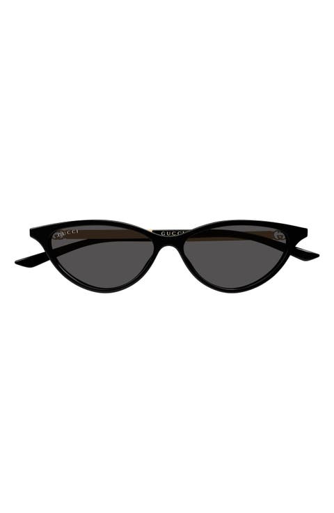 54mm Gradient Polarized Cat Eye Sunglasses