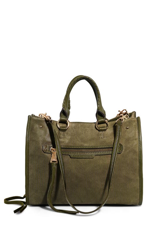 Aimee Kestenberg Stockbridge Corduroy Satchel in Kelp Cordoroy Embossed 