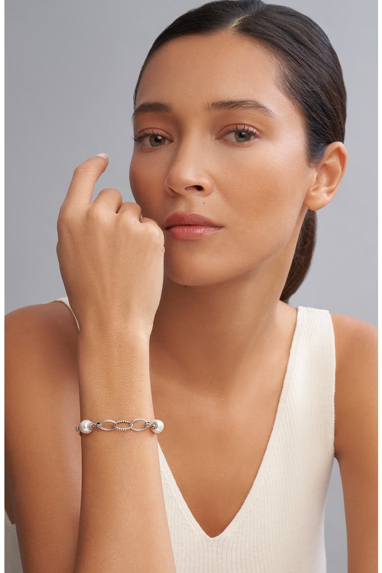 Luna Freshwater Pearl Station Bracelet, Alternate, color, MARINE