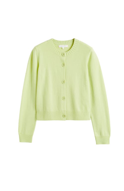 Chinti & Parker Crew-neck Cardigan In Acid Yellow