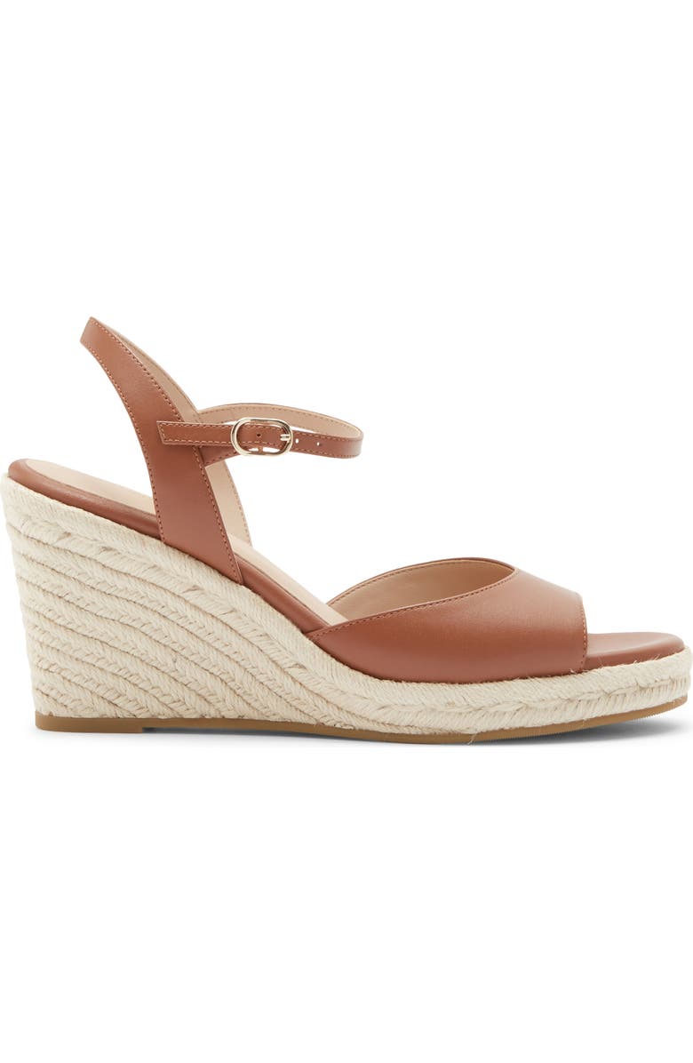 Stuart Weitzman Tia Wedge Sandal, Alternate, color, Saddle