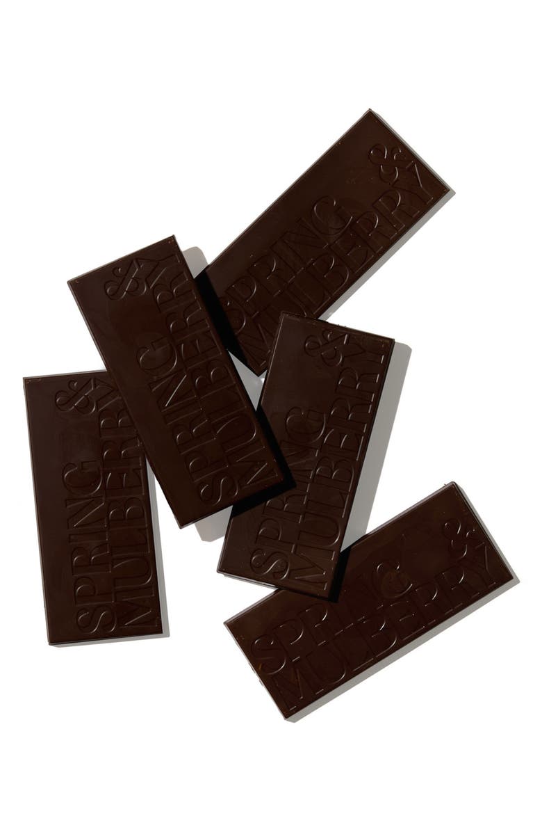 Spring & Mulberry Essence Variety Pack Date Dark Sweetened Chocolate Bars 5-Piece Gift Box, Alternate, color, Multi