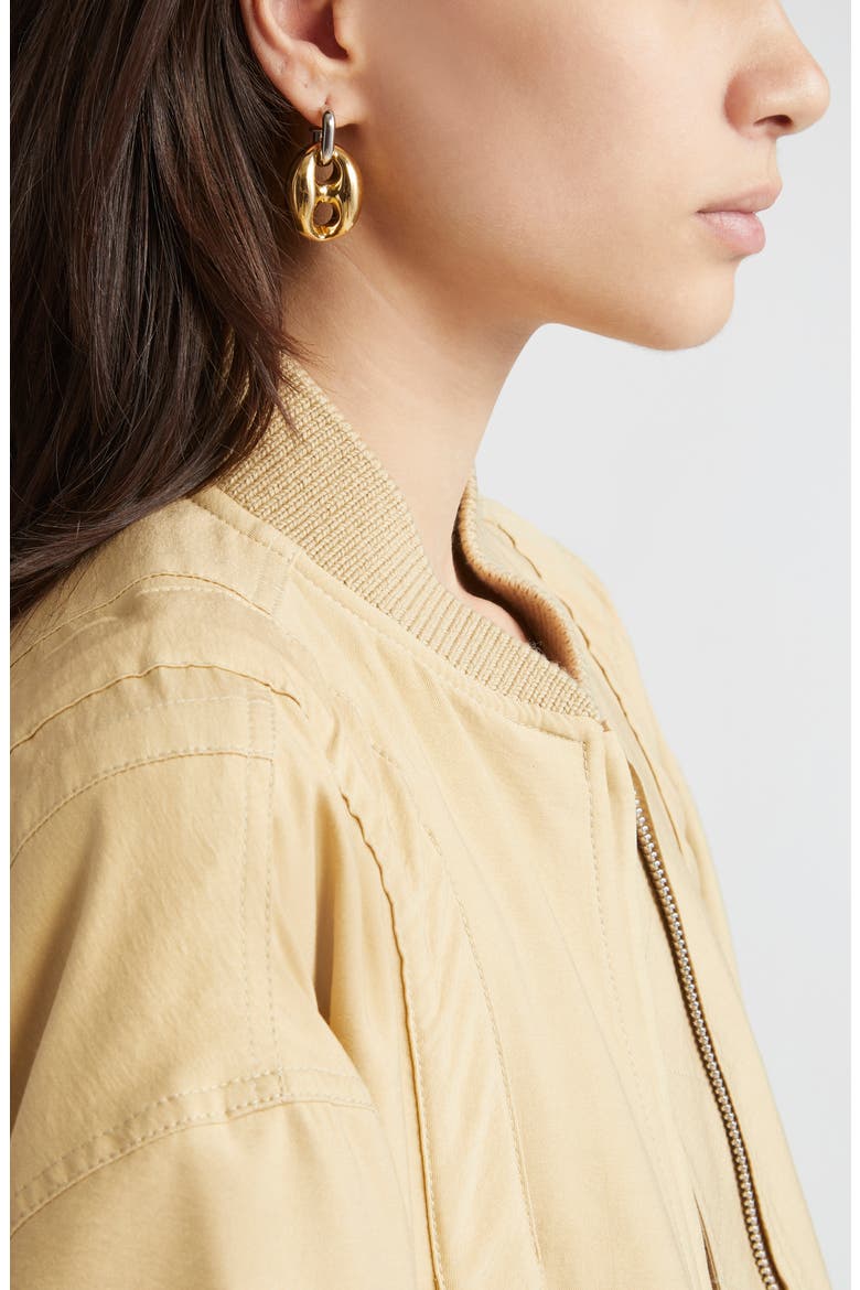 Eight Two-Tone Drop Earrings, Alternate, color, GOLD / SILVER