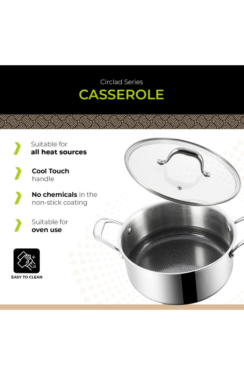 Be Living Circlad Series - 8.5" Casserole with Lid, Alternate, color, No Colour