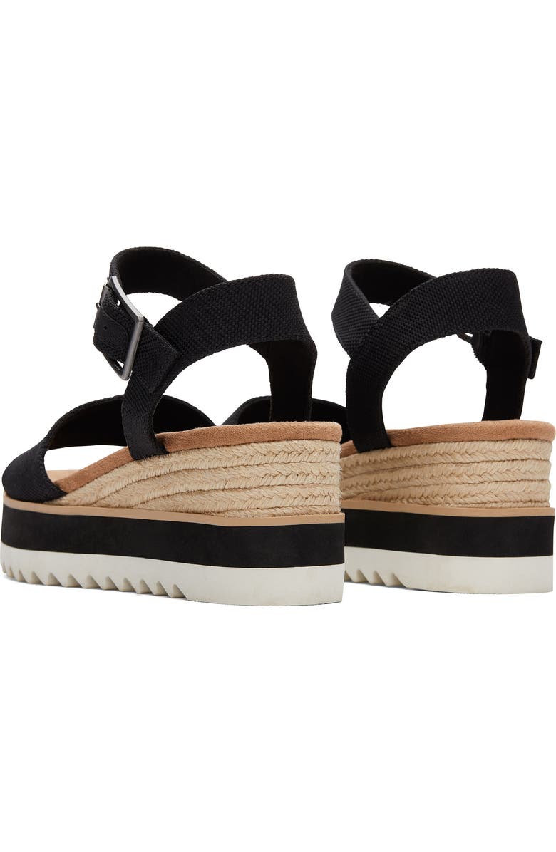 TOMS Diana Platform Wedge Sandal, Alternate, color, Black