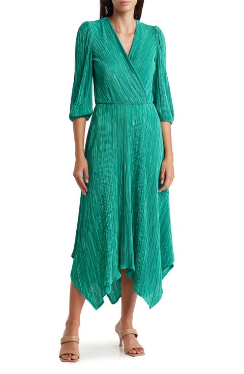 Plissé Handkerchief Dress