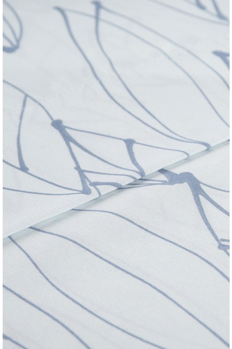 Premium Collection Ultra Soft Botanical Forest Sheet Set, Alternate, color, MODERN FOLIAGE WHITE/BLUE