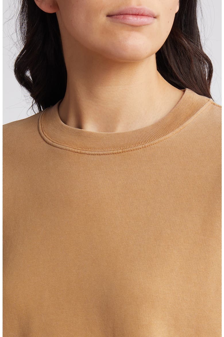 Oversize Organic Cotton Sweatshirt, Alternate, color, FADED CHESTNUT