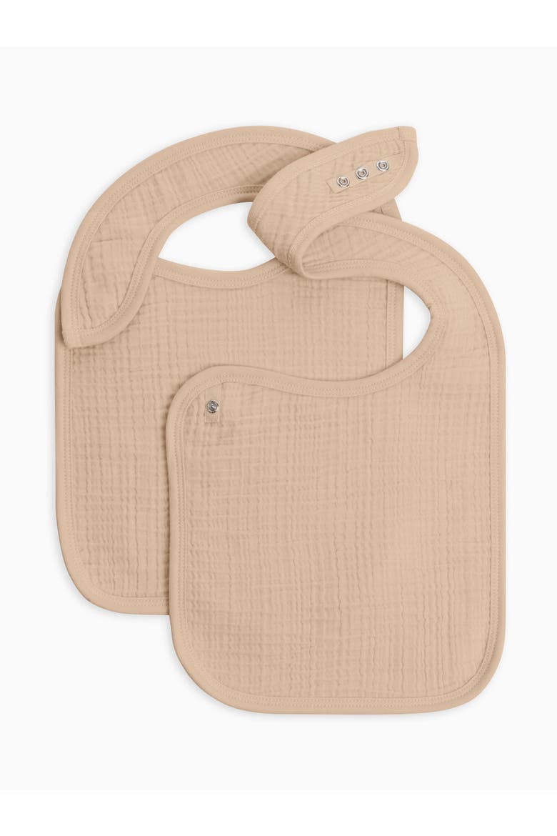 Organic Muslin 2-Pack Bibs, Main, color, Clay
