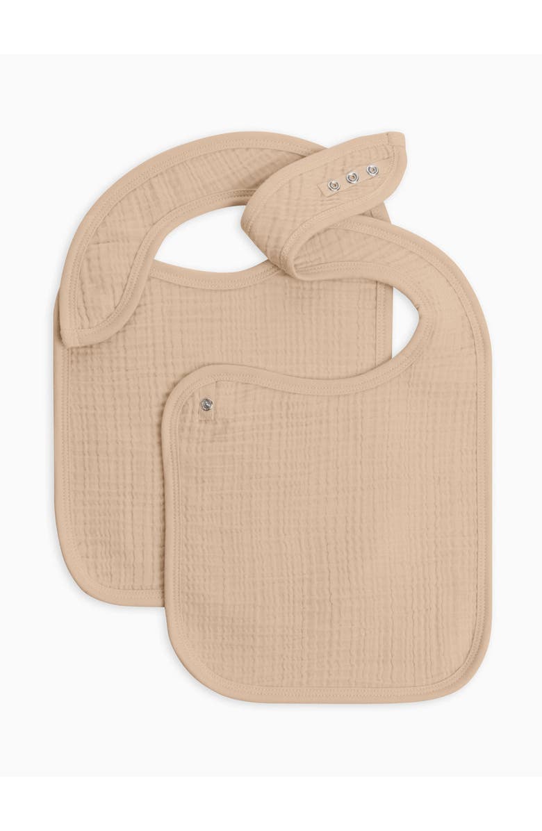 Colored Organics Organic Muslin 2-Pack Bibs, Main, color, Clay