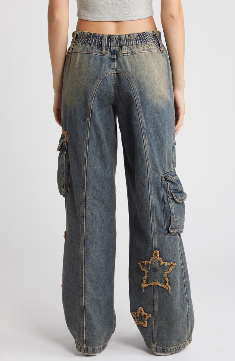 BDG Urban Outfitters Star Cyber Y2K Cargo Jeans, Alternate, color,