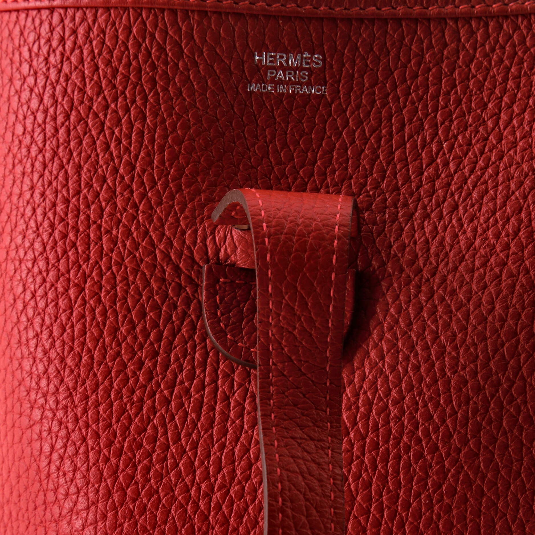 Pre-Owned Hermes Evelyne Bag Gen III Clemence PM, Alternate, color, Rouge Vif