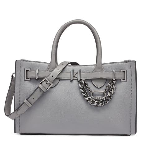 Grey satchel purse online