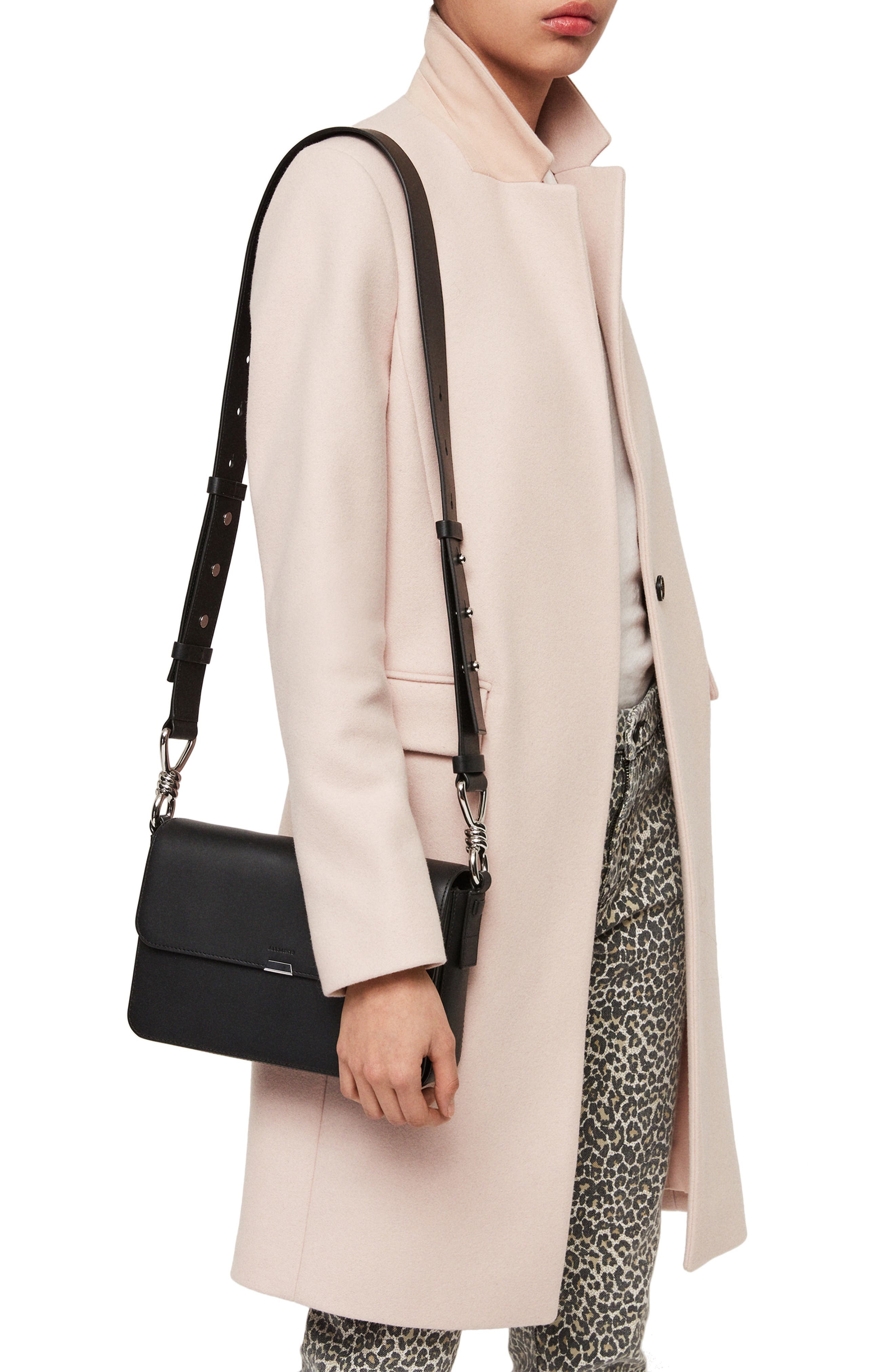 AllSaints Captain Leather Crossbody Bag, Alternate, color, 