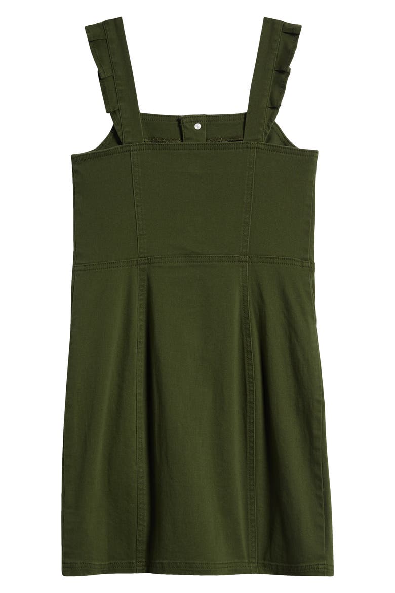 Kids' Ruffle Button Front Dress, Alternate, color, OLIVE