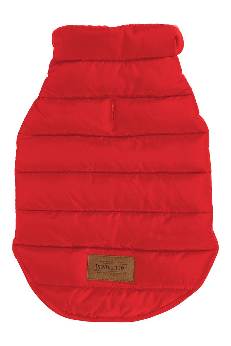 Puffer Dog Coat, Main, color, RED