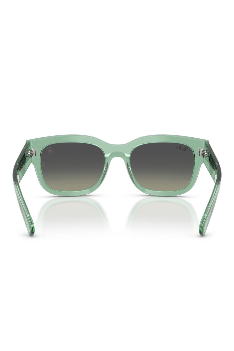 53mm Ferrari Gradient Square Sunglasses, Alternate, color, TRANSPARENT GREEN / GREY