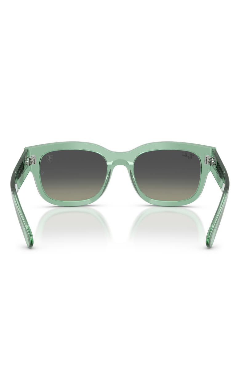 Ray-Ban 53mm Ferrari Gradient Square Sunglasses, Alternate, color, Transparent Green / Grey