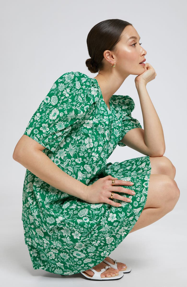 & Other Stories Print Pintuck Puff Sleeve Dress, Alternate, color,