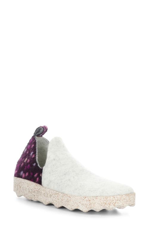 Asportuguesas by Fly London City Sneaker in 086 White Rainraw Felt 