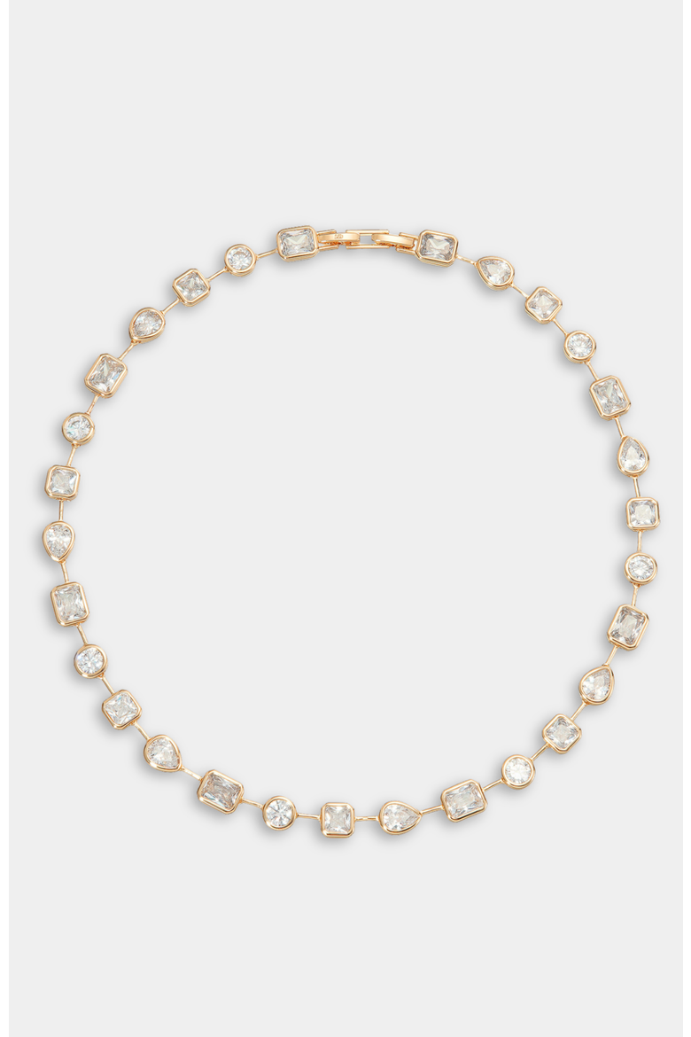 Naomie Bezel Set Tennis Necklace, Main, color, Gold