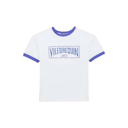 Vilebrequin Kids' Bicolor Logo Cotton T-shirt In Marrakech