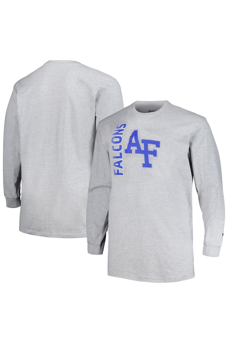 Men's Profile Gray Air Force Falcons Big & Tall Mascot Long Sleeve T-Shirt, Alternate, color, Gray