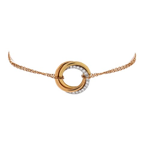 Trinity Chain Bracelet 18K Tricolor Gold and Diamonds