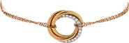 Pre-Owned Cartier Trinity Chain Bracelet 18K Tricolor Gold and Diamonds