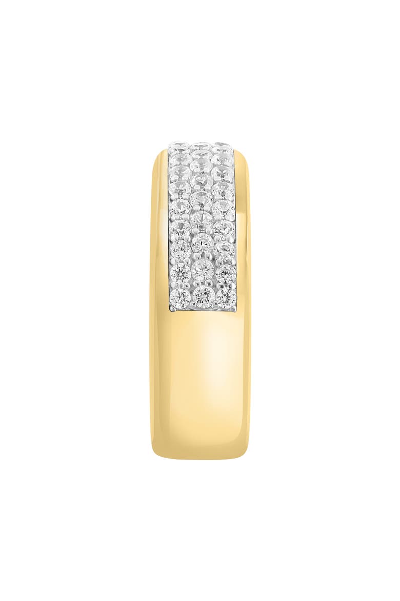 Men's Sterling Silver Pavé Zircon Ring, Alternate, color, YELLOW